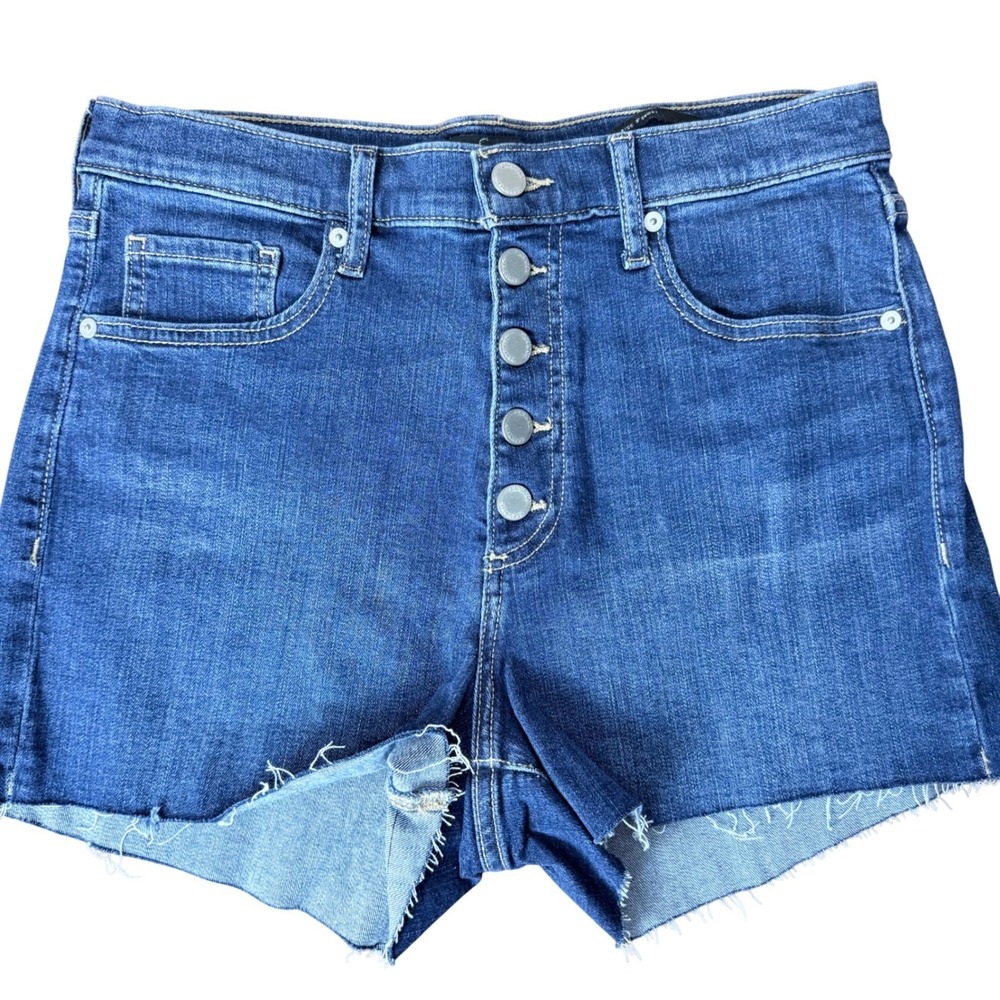 Banana Republic Premium Denim High Rise 3" Shorts Button Fly Medium Wash 29 / 8